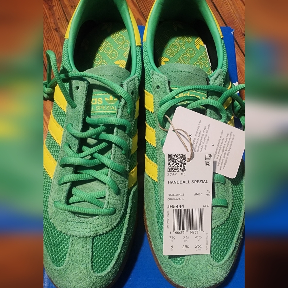 Adidas Handball Spezial Yellow On Green. M8/W9 NWT - Picture 4 of 5